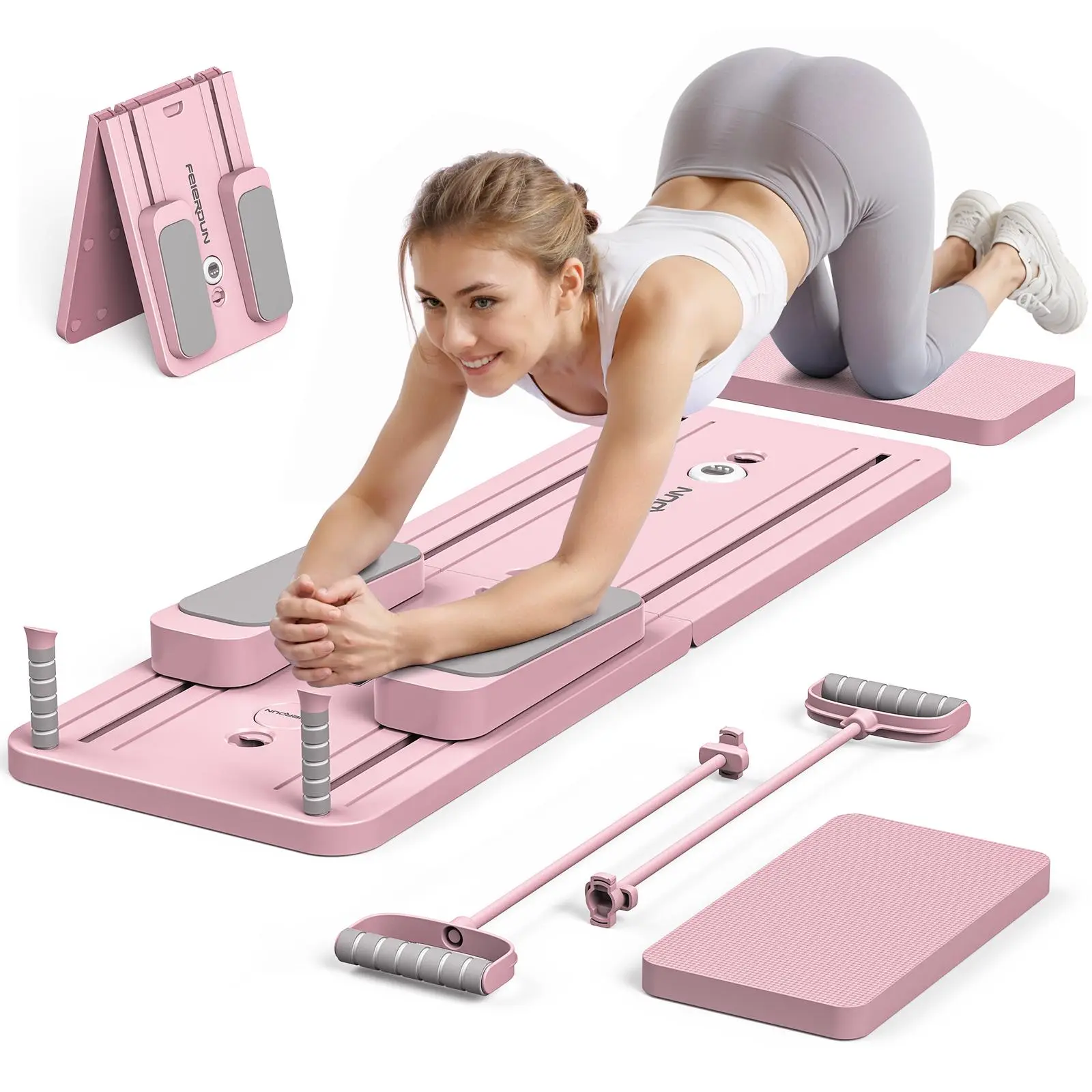 Pilates & Yoga Studio Alineacion - Faltbares Pilates-Brett Multifunktions-Bauchtrainer Bauchmuskel-Trainingsgerät für das