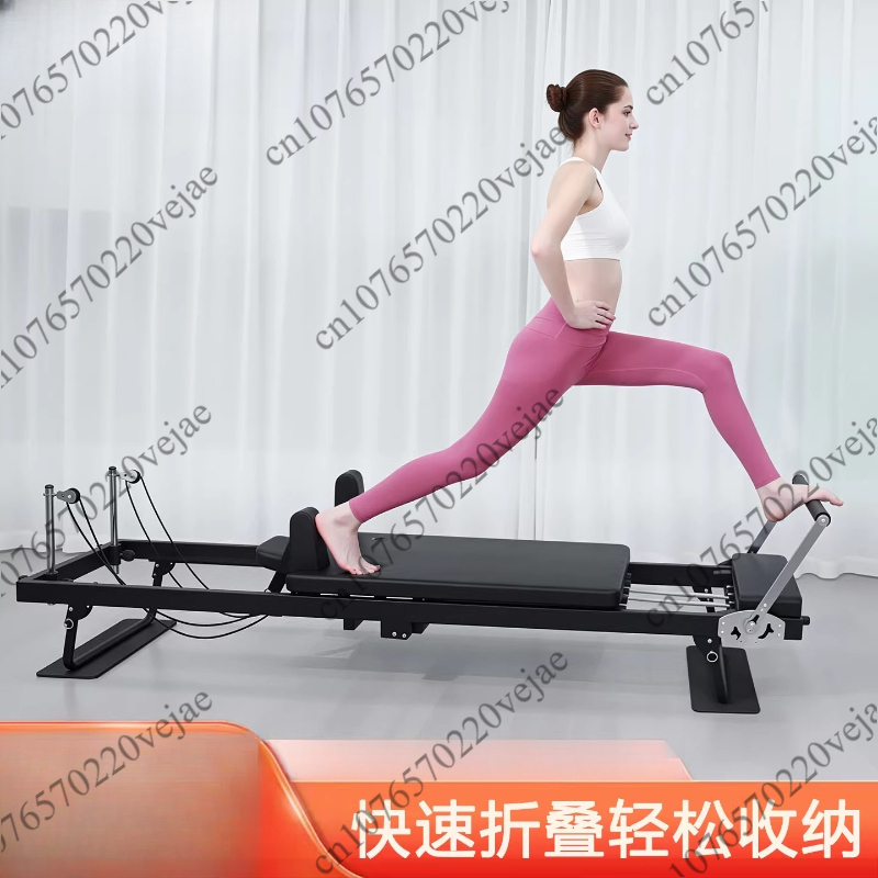 Pilates Yoga For Weight Loss - Großes klappbares Pilates-Reformer-Gerät: Core-Yoga-Bett für Zuhause,