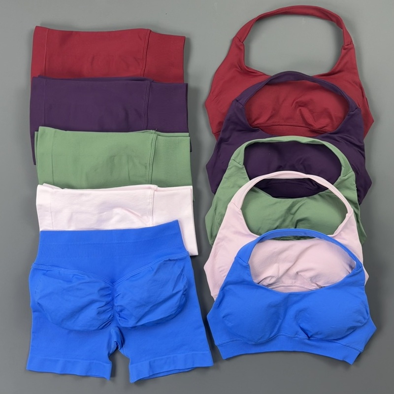 Pilates Yoga Clothes - 2-teiliges Histello Sportset für Damen, nahtlos,