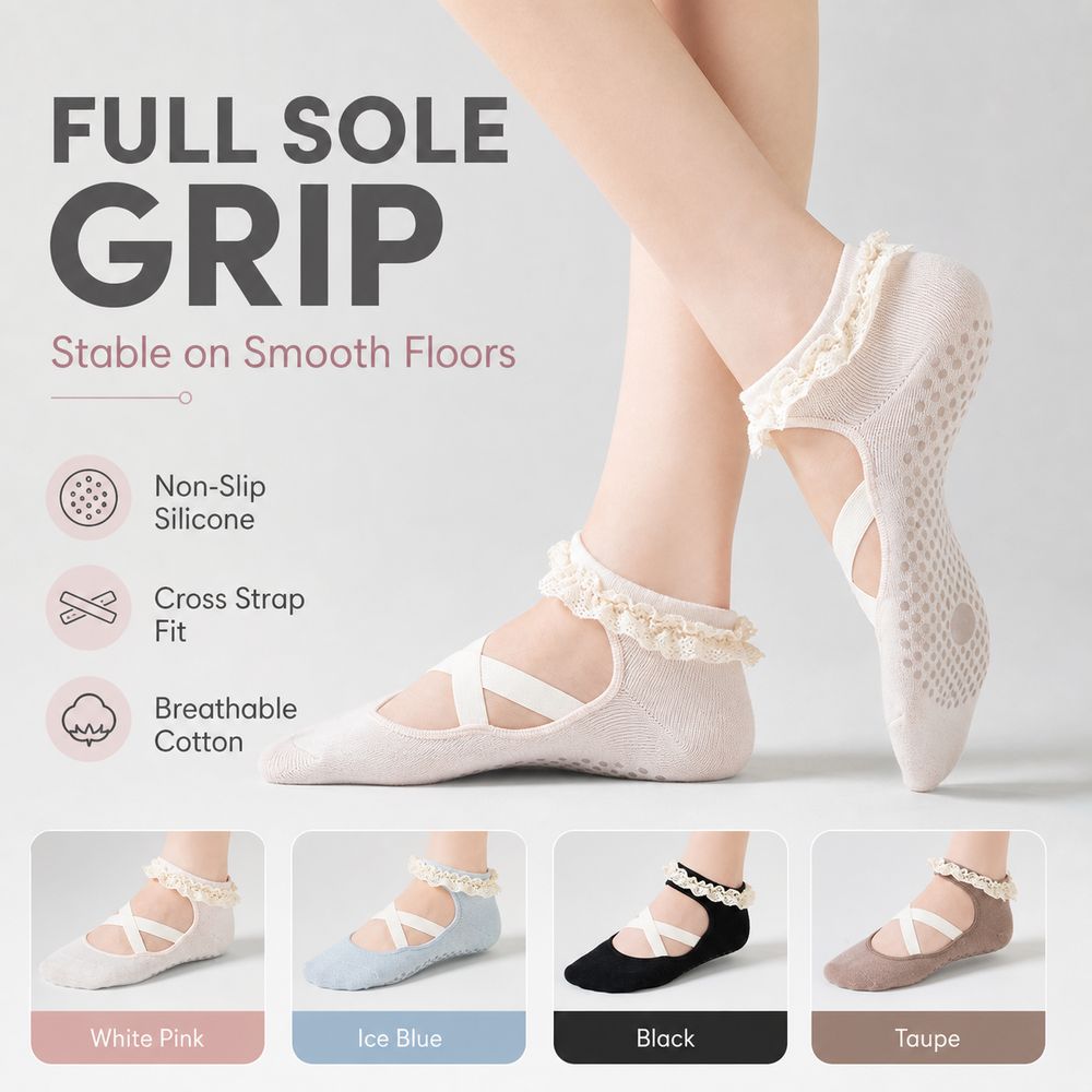 Neue rutschfeste Yoga-Socken m – Pilates Ankle Strap Bewertung und Preis